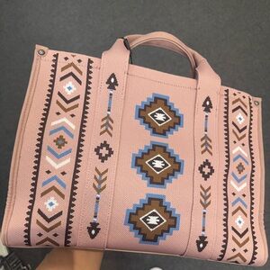 Pink Patterned Tote Bag